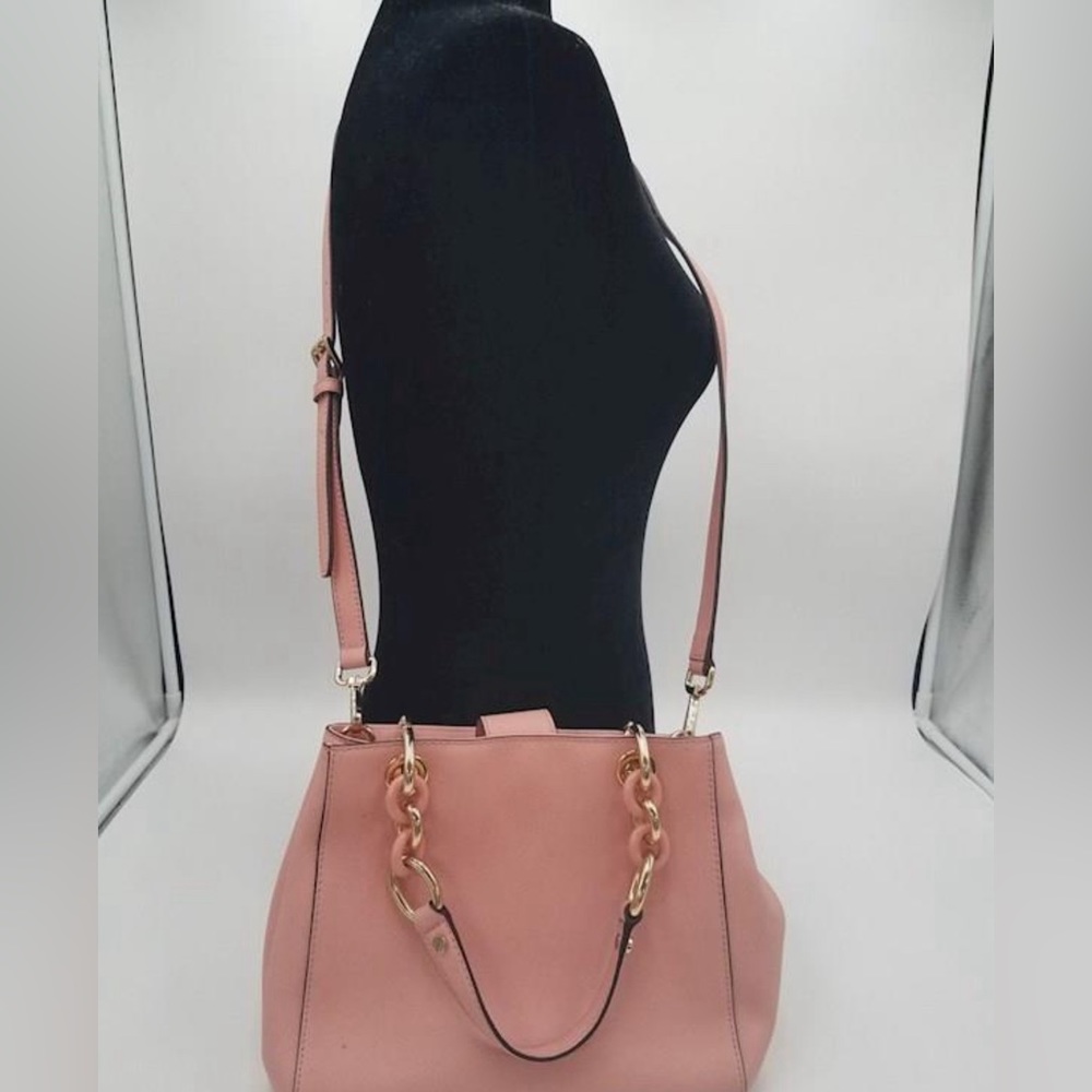 Michael Kors Cynthia Saffiano Leather Satchel Medium / Soft Pink